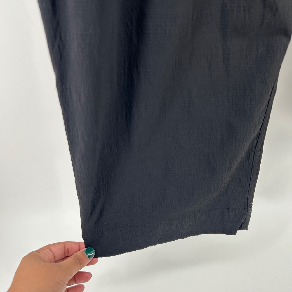 Athleta Trekkie Straight Crop Pants Womens 16 Black Ripstop Hiking Gorpcore - Picture 5 of 8